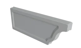 Заглушка желоба левая Vortex Проект 210мм RAL 7004 сигнальный серый