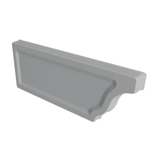 Заглушка желоба левая Vortex Проект 210мм RAL 7004 сигнальный серый