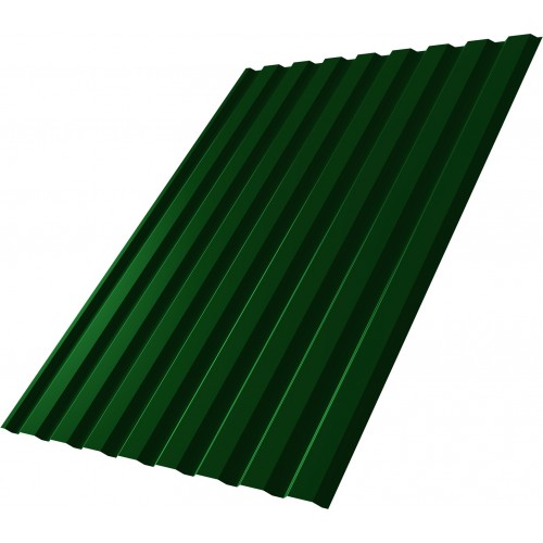 Профнастил С20A Grand Line 0,45 PE с пленкой RAL 6002 лиственно-зеленый