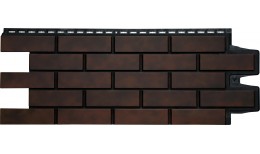 Фасадная панель Grand Line Клинкерный кирпич Design Plus кофе с с чёрным швом