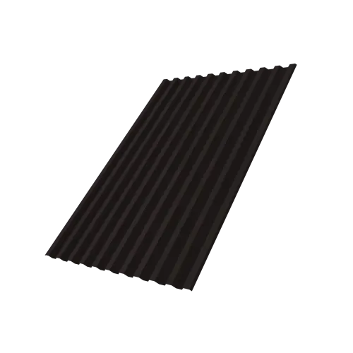 Профнастил С21R 0,5 Velur X с пленкой RAL 9005 черный