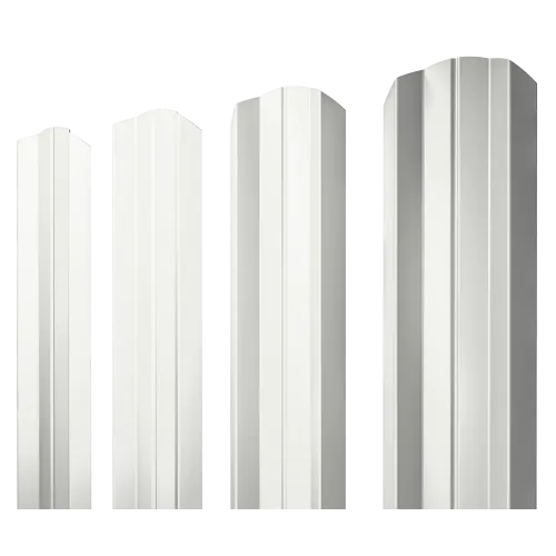 Штакетник М-образный А фигурный 0,5 Satin RAL 9003 сигнальный белый