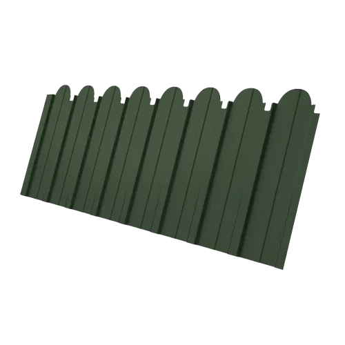 Профнастил C10A фигурный 0,5 Satin Matt TX RAL 6020 хромовая зелень