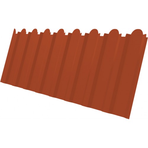 Профнастил С20B фигурный Grand Line 0,45 Drap RAL 8004 терракота