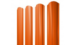 Штакетник Полукруглый Slim фигурный 0,45 PE RAL 2004 оранжевый