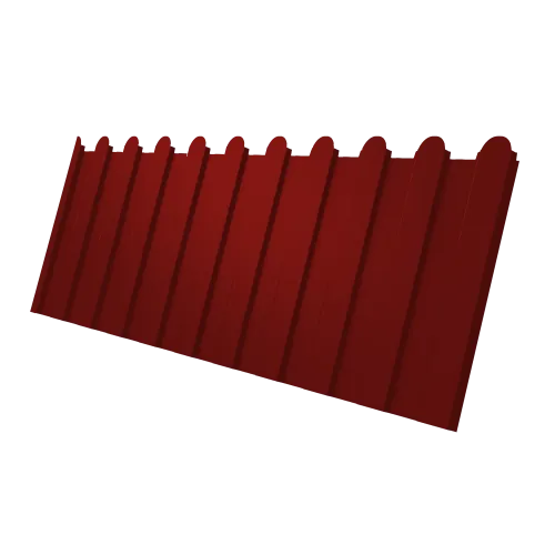 Профнастил С8A v02 фигурный Grand Line 0,45 PE RAL 3011 коричнево-красный