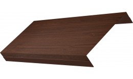 Ламель обратная 125 жалюзи Texas 0,45 Print Elite с пленкой Choco Wood TwinColor