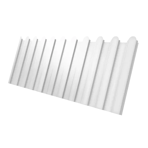 Профнастил С8A v02 фигурный Grand Line 0,4 PE RAL 9003 сигнальный белый