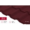 Металлочерепица камея 0,5 Satin Matt TX RAL 3005 красное вино