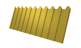 Профнастил С8A v02 фигурный Grand Line 0,45 PE с пленкой RAL 1018 цинково-желтый