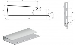 Наличник профиль J широкий Grand Line Standart белый (3,05м)