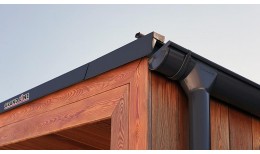 Угол желоба внутренний Grand Line 135 гр 125 мм RAL 7024 мокрый асфальт