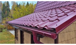 Металлочерепица камея 0,5 Satin RAL 3005 красное вино