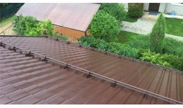 Металлочерепица камея 0,5 Satin RAL 8017 шоколад