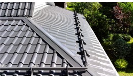 Металлочерепица камея 0,5 Satin RAL 7024 мокрый асфальт