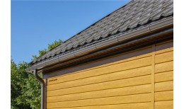 Металлочерепица камея Grand Line 0,5 GreenCoat Pural BT RR 32 темно-коричневый (RAL 8019 серо-коричневый)