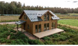 Кликфальц Grand Line 0,45 PE с пленкой на замках RAL 7024 мокрый асфальт