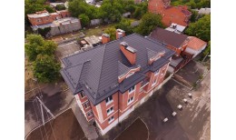 Металлочерепица кредо 0,5 Rooftop Бархат RAL 7024 мокрый асфальт