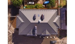 Металлочерепица кредо 0,5 Rooftop Бархат RAL 7024 мокрый асфальт