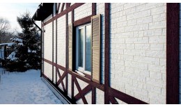 Фасадная панель Grand Line Крупный камень Стандарт молочная