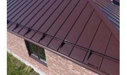 Снегозадержатель трубчатый для фальцевой кровли Optima RAL 8017 1м