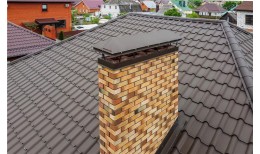 Металлочерепица камея Grand Line 0,5 Rooftop Бархат RR 32 темно-коричневый