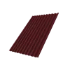Профнастил С21R 0,5 Satin с пленкой RAL 3005 красное вино