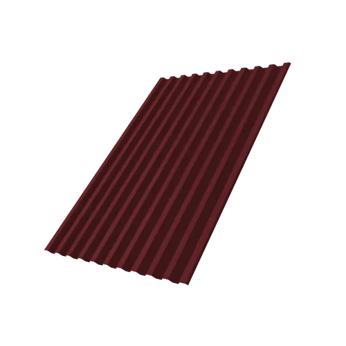 Профнастил С21R 0,5 Satin с пленкой RAL 3005 красное вино