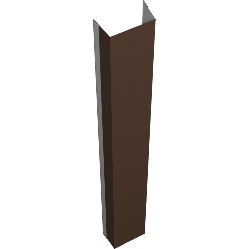 Крепежная планка нижняя для забора жалюзи Техас Grand Line 0,5 Сатин матовый ТХ RAL 8017 шоколад (1,8м)