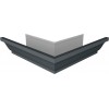 Угол желоба со сварным швом наружный Vortex Lite Matt 130мм RAL 7016 антрацитово-серый