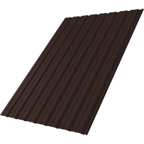 Профнастил С10R Grand Line 0,45 ПЭ матовый с пленкой RAL 8017 шоколад