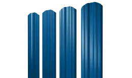 Штакетник Twin фигурный 0,45 PE RAL 5005 сигнальный синий