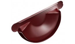 Заглушка торцевая универсальная 125 мм RAL 3011 коричнево-красный