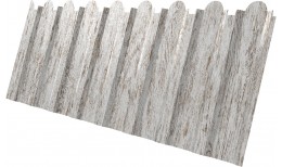 Профнастил С20B фигурный Grand Line 0,45 Print Elite Snow Wood TwinColor