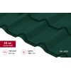Металлочерепица камея 0,5 Satin Matt TX RAL 6005 зеленый мох