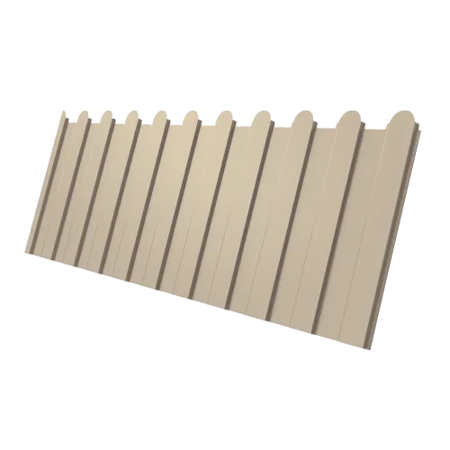 Профнастил С8A v02 фигурный Grand Line 0,5 Satin с пленкой RAL 1015 светлая слоновая кость