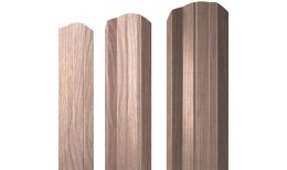 Штакетник М-образный А фигурный 0,45 Print Elite White Wood TwinColor