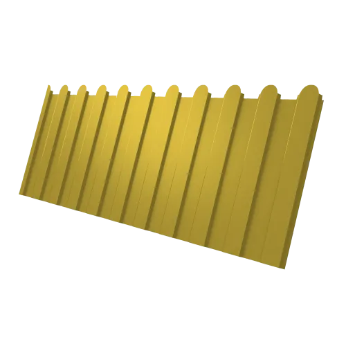 Профнастил С8A v02 фигурный Grand Line 0,45 PE RAL 1018 цинково-желтый