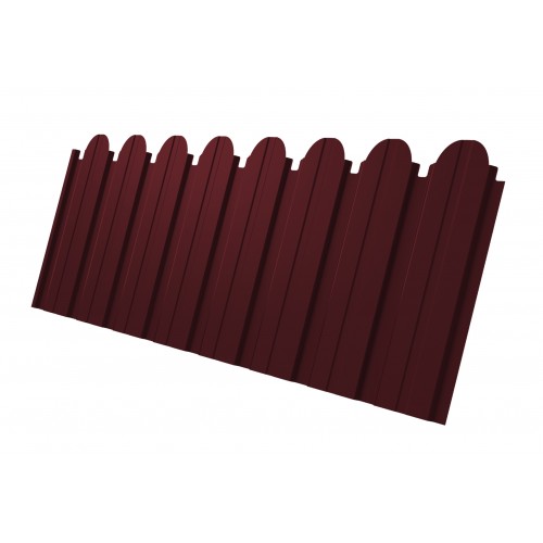 Профнастил C10B фигурный 0,5 Satin Matt RAL 3005 красное вино