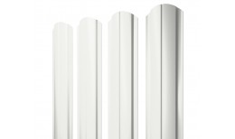 Штакетник Полукруглый Slim фигурный 0,45 Drap RAL 9003 сигнальный белый