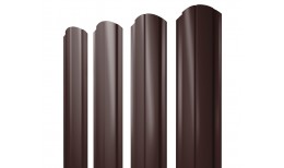 Штакетник Полукруглый Slim фигурный 0,5 GreenCoat Pural BT RR 887 шоколадно-коричневый (RAL 8017 шоколад)