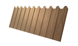 Профнастил С8A v02 фигурный Grand Line 0,45 Print Elite с пленкой Honey Wood TwinColor