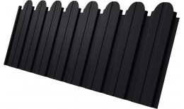 Профнастил C10B фигурный Grand Line 0,5 Полидэкстер TwinColor RAL 9005 черный