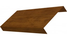 Ламель обратная 125 жалюзи Texas 0,45 Print-Double Elite с пленкой Golden Wood