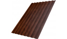 Профнастил С20B Grand Line 0,45 Print Premium с пленкой Cherry Wood Fresh TwinColor