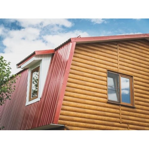 Блок-хаус new Grand Line 0,5 GreenCoat Pural BT, matt RR 32 темно-коричневый (RAL 8019 серо-коричневый)