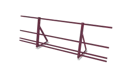 Ограждение кровельное со снегозадержателем на фальц Optima 0,65х2м RAL 4004