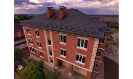 Металлочерепица кредо 0,5 Satin Matt RAL 7024 мокрый асфальт