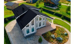 Металлочерепица классик 0,5 Satin Matt RAL 7024 мокрый асфальт