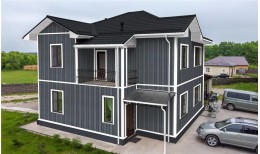Металлочерепица классик 0,5 Satin Matt RAL 7024 мокрый асфальт